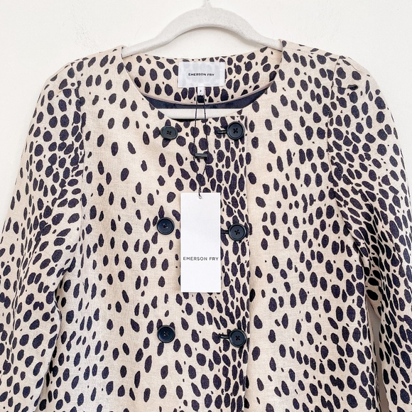 Emerson Fry London Coat Leopard 2 NWT - Picture 6 of 12